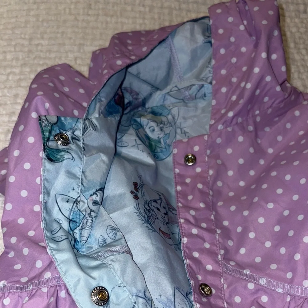 Gently Loved Disney Reversible Raincoat Animators Collection Hooded Jacket